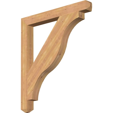 Ekena Millwork Funston Craftsman Smooth Bracket, Western Red Cedar, 3 1/2"W x 34"D x 38"H BKT04X34X38FST04SWR